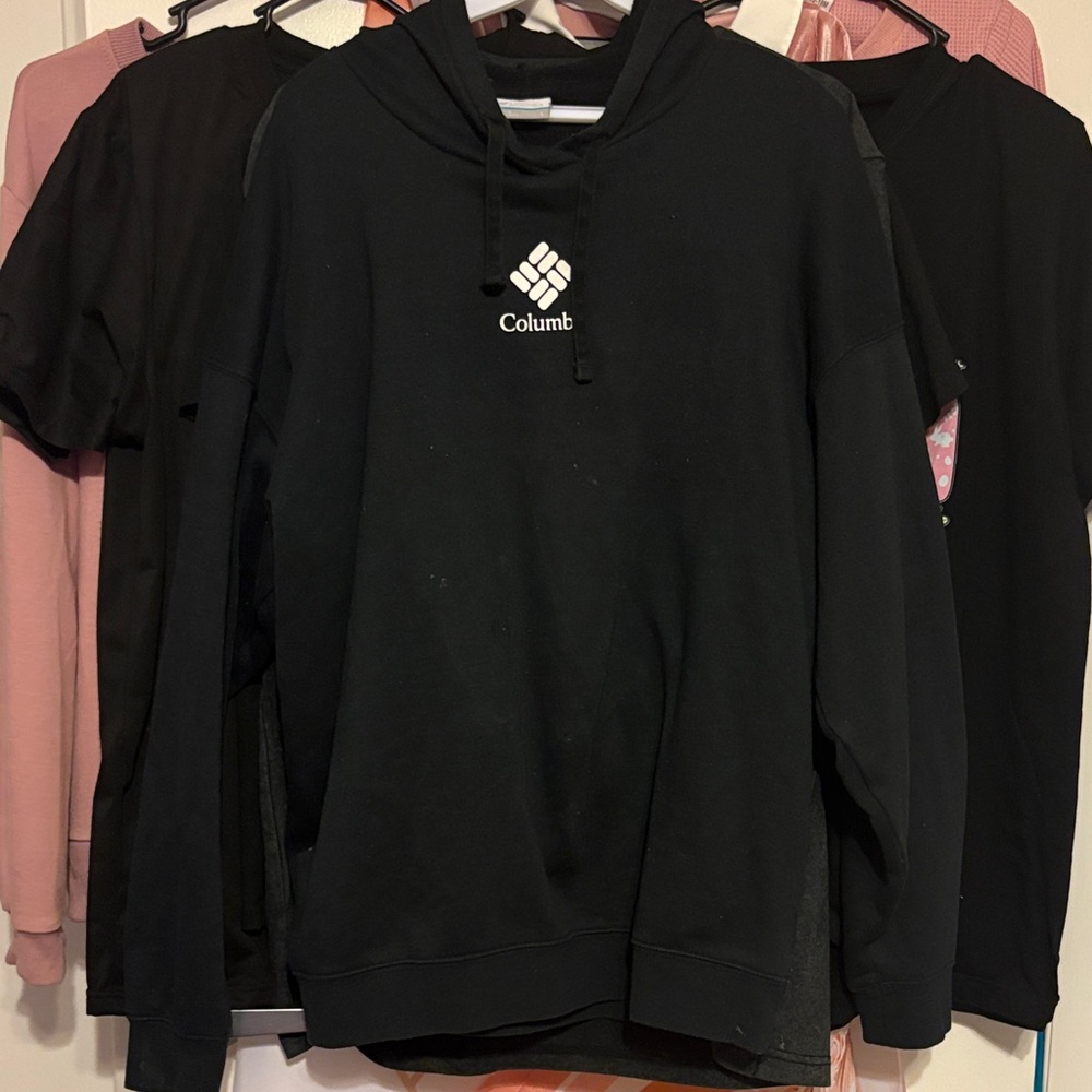 Columbia Classic Black& white Pullover Hoodie unisex